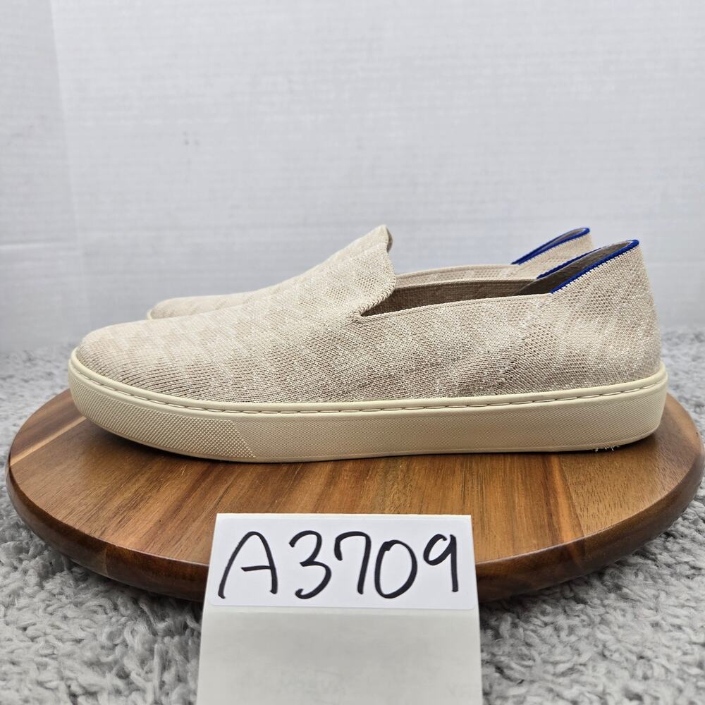 Rothy's Womens 10 The Original Slip On Sneaker Ivory Houndstooth Daily Lifestyle